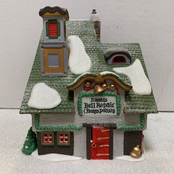 Dept 56 Santa's Bell Repair North Pole Village Lighted Christmas Building 1996 - Picture 1 of 10